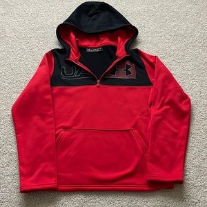 Under Armour boys XL 1/4 zip hooded pullover